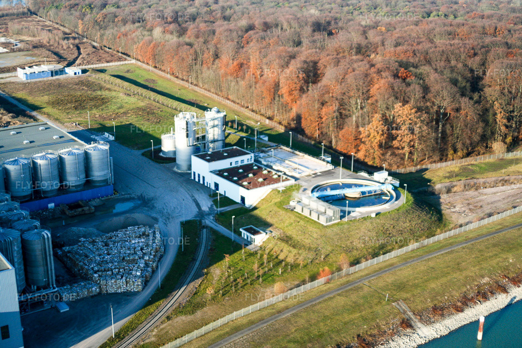 Luftbild: Papierfabrik Palm im Industriegebiet Oberwald in Wörth am Rhein im Bundesland Rheinland-Pfalz in Deutschland. Foto: IMG_0426.jpg vom 10.12.2005 durch Werner Riehm/FLY-FOTO.de