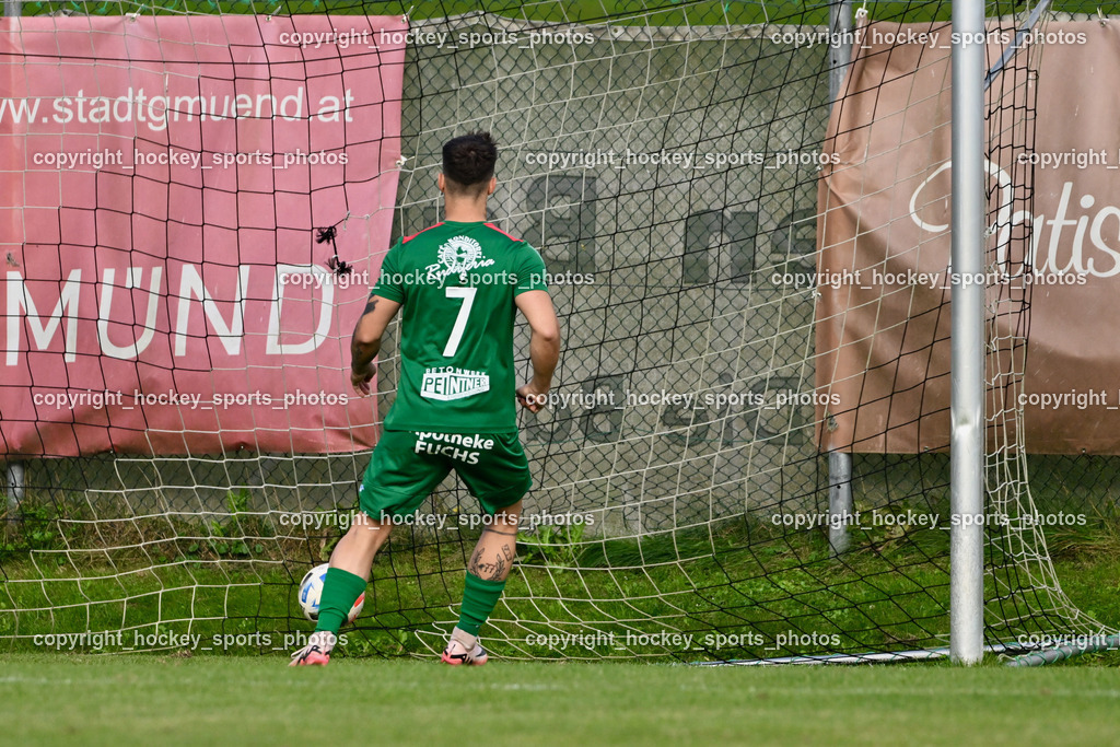 FC ASKÖ Gmünd vs. Union Matrei  | #7 Domen Potocnik FC Gmünd, Tor FC Gmünd, FC ASKÖ Gmünd vs. Union Matrei , FC ASKÖ Gmünd vs. Union Matrei  am 21.09.2024 in Gmünd (Sportplatz Gmünd), Austria, (Photo by Bernd Stefan)