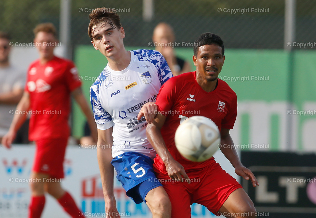 A_LUI_010924_33 | SPORT FUSSBALL REGIONALLIGA MITTE 01.09.2024 ASKOE OEDT-SK TREIBACH IM BILD :VALDIR HENRIQUE (OEDT) UND MARIUS MAIERHOFER  (TREIBACH) FOTO:FOTOLUI 