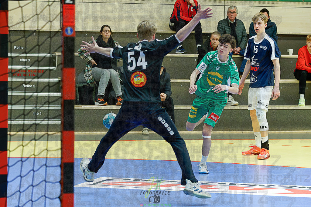 mJB Pokalrunde dt. Meisterschaft, TV Hüttenberg - TSV GWD Minden | mJB Pokalrunde dt. Meisterschaft, TV Hüttenberg - TSV GWD Minden am 15.03.2025 in Münchholzhausen (Sporthalle Münchholzhausen)Photo © 2025 - Jörg Heinrich - Realisiert mit Pictrs.com