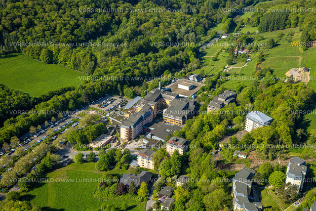 Herdecke240503092 | Luftbild, Gemeinschaftskrankenhaus Herdecke, umgeben von Wiesen und Wald, Westende, Herdecke, Ruhrgebiet, Nordrhein-Westfalen, Deutschland