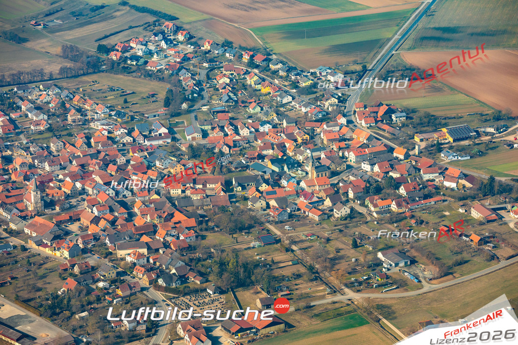 Das Luftbild der Stadt Aidhausen wurde 2019 vom Flugzeug heraus erstellt (keine Drohne) Aufnahmehöhe ca.400 Meter- hohe Auflösung- beste Druck-Qualität garantiert!
