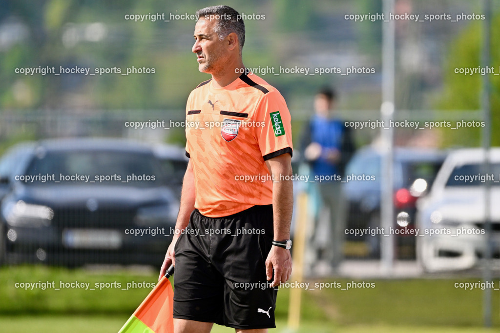 SC Landskron vs. SVG Bleiburg | Hasan Muharemovic Referee, SC Landskron vs. SVG Bleiburg, SC Landskron vs. SVG Bleiburg am 28.04.2024 in Villach (Sportzentrum Landskron), Austria, (Photo by Bernd Stefan)