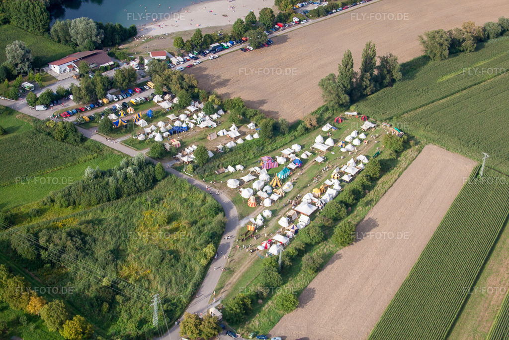 Luftbild: Jockgrim, mittelalterl. Fest in Jockgrim im Bundesland Rheinland-Pfalz in Deutschland. Foto: IMG_20280.jpg vom 16.08.2009 durch Werner Riehm/FLY-FOTO.de
