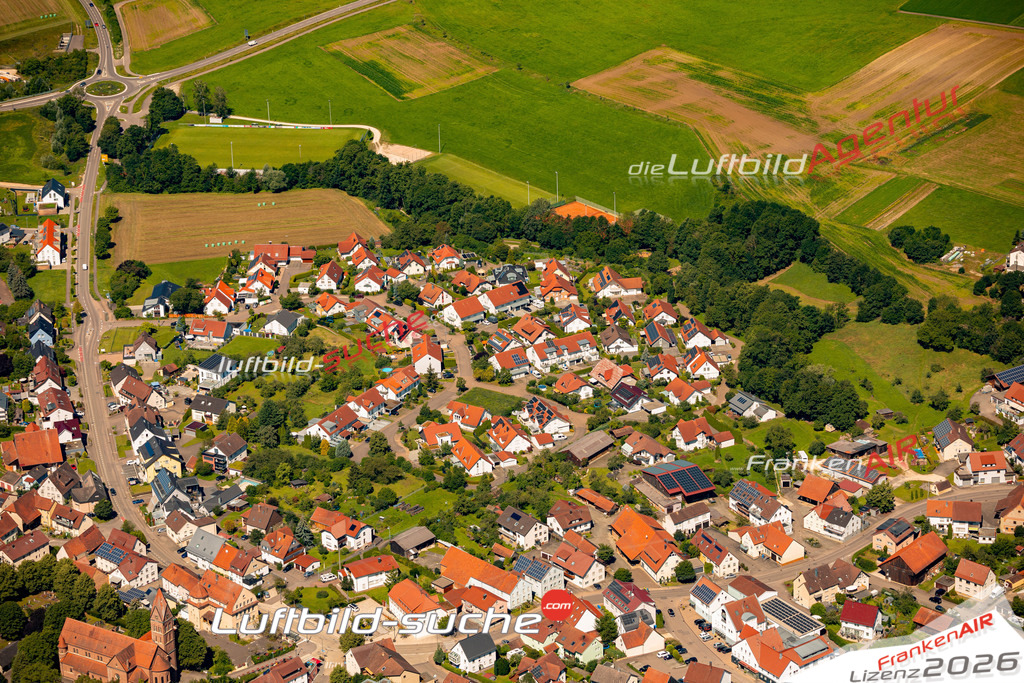 Das Luftbild zeigt : Bargau Schwäbisch Gmünd - Die Luftaufnahme wurde 2024 vom UL-Flugzeug aus erstellt ( keine Drohne ) - Hochauflösende Luftaufnahme - Für grossformatige Ausdrucke geeignet. Die Geschenkidee !Mit Lizenz und Bildrechte bestellbar