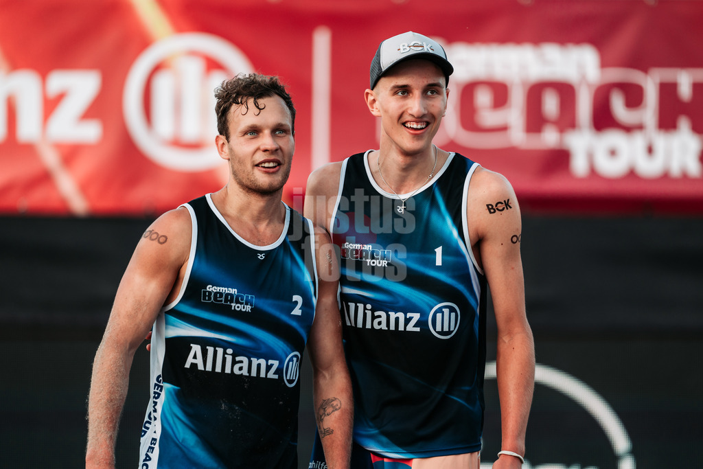 Beachvolleyball | Männer | Allianz German Beach Tour 2024 | Tourstop Kühlungsborn 2 | 16.08.2024 | v.l. Eric Stadie und Momme Lorenz