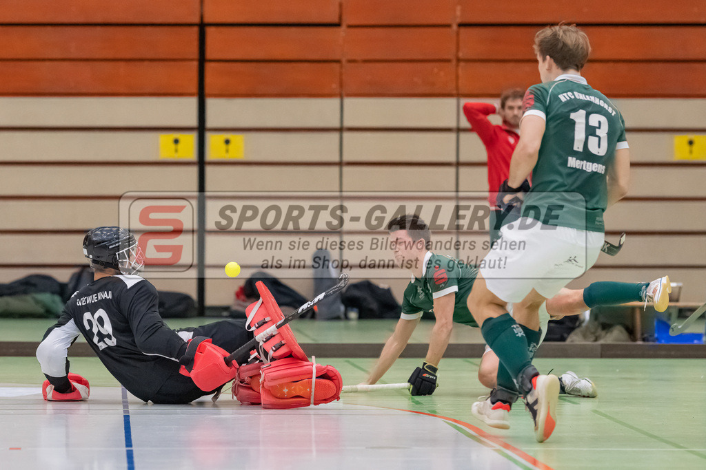 HK_20230108_102411 | 1. Bundesliga ( Halle ) Herren Crefelder HTC - Uhlenhorst Mülheim am 8.1.2023 Crefelder HTC  ( CHTC ), Krefeld , Joshua Onyekwue Nnaji Torwart ( Crefelder HTC #29 )