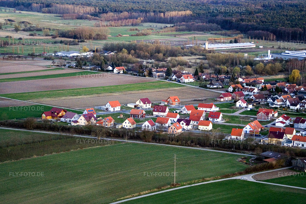 Luftbild: Schaidt, Neubaugebiet NO im Ortsteil Schaidt in Wörth im Bundesland Rheinland-Pfalz in Deutschland. Foto: IMG_9889.jpg vom 18.03.2008 durch Werner Riehm/FLY-FOTO.de