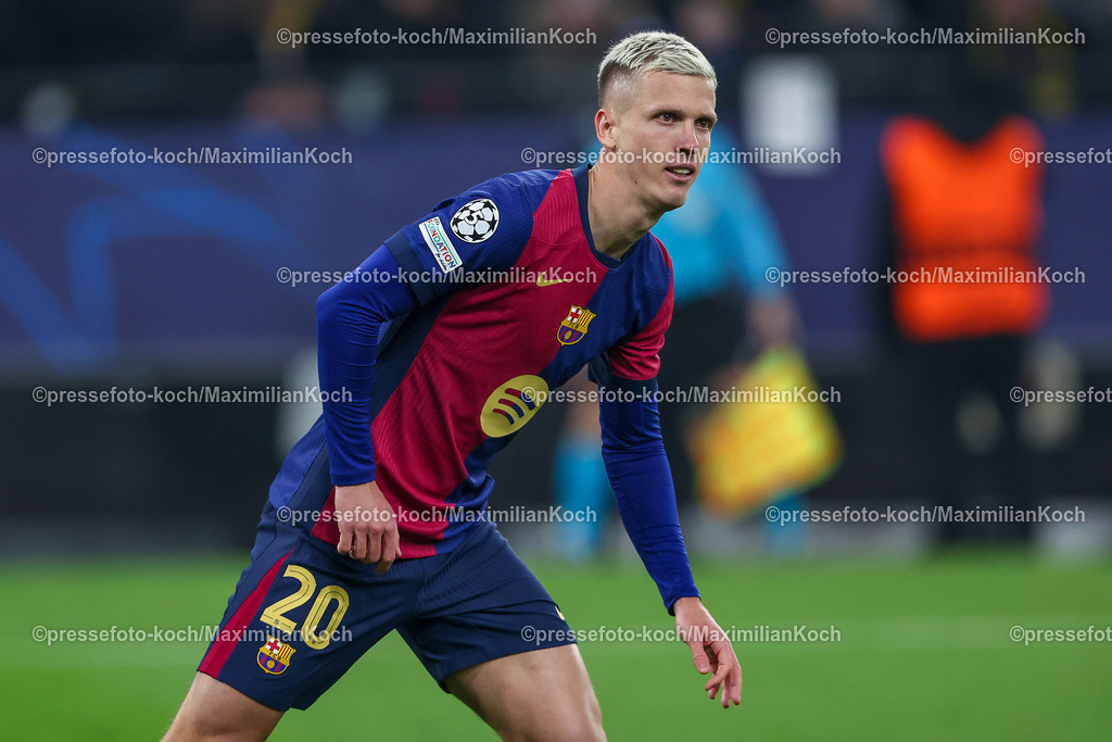 UCL11122402146 | 11.12.2024, UEFA Champions League, Borussia Dortmund - FC Barcelona, 8. Spieltag, Signal Iduna Park, Saison 2024 2025: Dani Olmo (Barca #20)