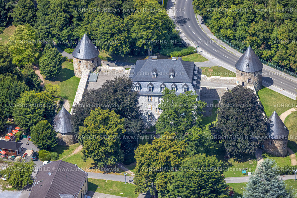 Velbert220803400Neviges | Luftbild, Schloss Hardenberg, Neviges, Velbert, Ruhrgebiet, Nordrhein-Westfalen, Deutschland