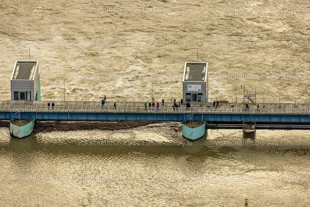 Essen231202750Werden | Luftbild, Ruhrhochwasser, Weihnachtshochwasser 2023, starke Regenfälle,  Bredeney, Essen, Ruhrgebiet, Nordrhein-Westfalen, Deutschland