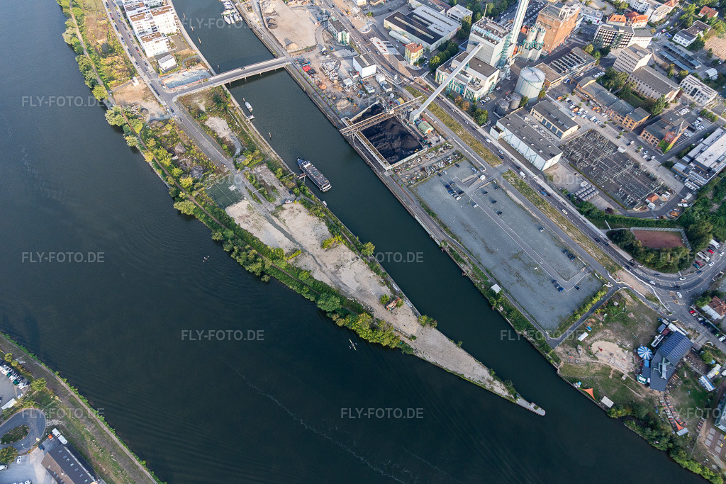 Luftbild: Hafeninsel im Ortsteil Hafen in Offenbach im Bundesland Hessen in Deutschland. Foto: IMG_117576.jpg vom 10.09.2019 durch Werner Riehm/FLY-FOTO.de
