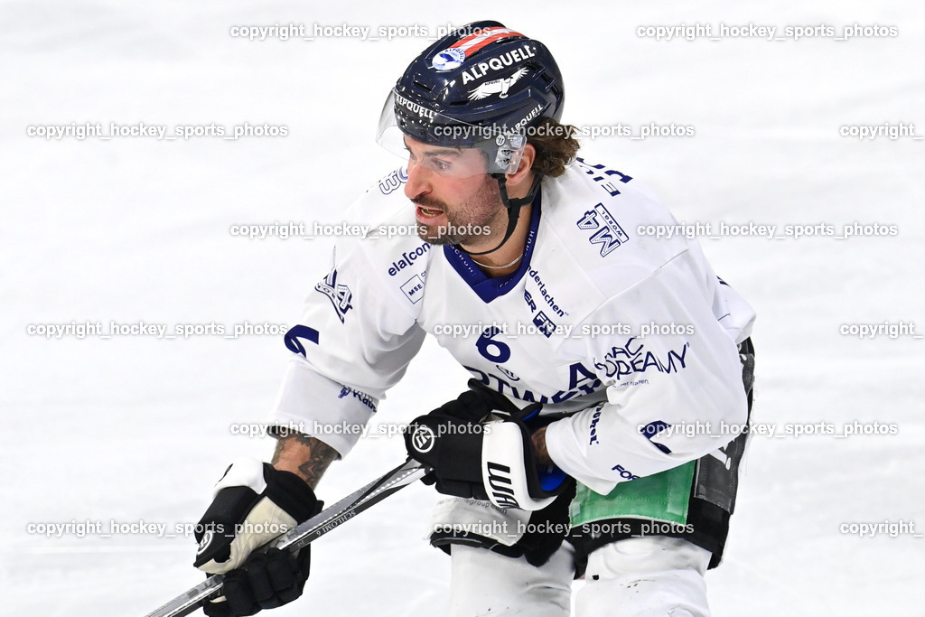 EC KAC Future Team vs. Die Adler Kitzbühl 7.10.2023 | #6 Rotter Rafael EC Kitzbühel, EC KAC Future Team vs. Die Adler Kitzbühl 7.10.2023, EC KAC Future Team vs. Die Adler Kitzbühl am 07.10.2023 in Klagenfurt (Messehalle Klagenfurt), Austria, (Photo by Bernd Stefan)