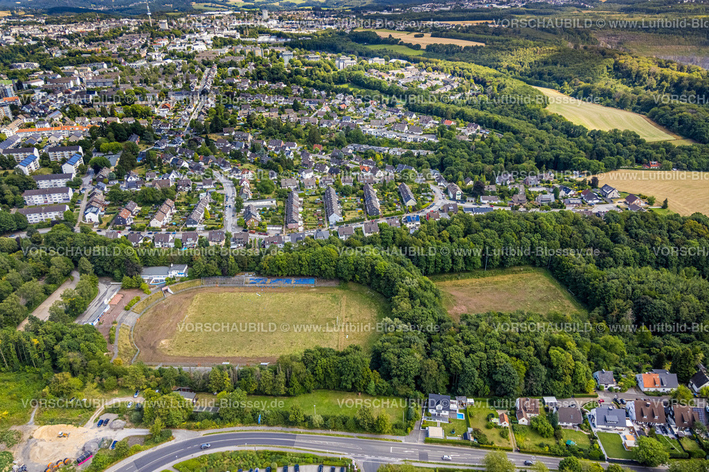 Velbert220803235 | Luftbild, Stadion Sonnenblume, Christopeit Sport Arena, Velbert, Ruhrgebiet, Nordrhein-Westfalen, Deutschland