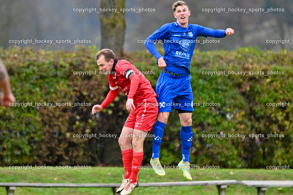 SV Rothenthurn vs. Union Matrei | #10 Thomas Platzer SV Rothenthurn, #27 Hannes Wibmer Matrei, SV Rothenthurn vs. Union Matrei, SV Rothenthurn vs. Union Matrei am 09.11.2024 in Rothenthurn (Sportplatz Rothenthurn), Austria, (Photo by Bernd Stefan)
