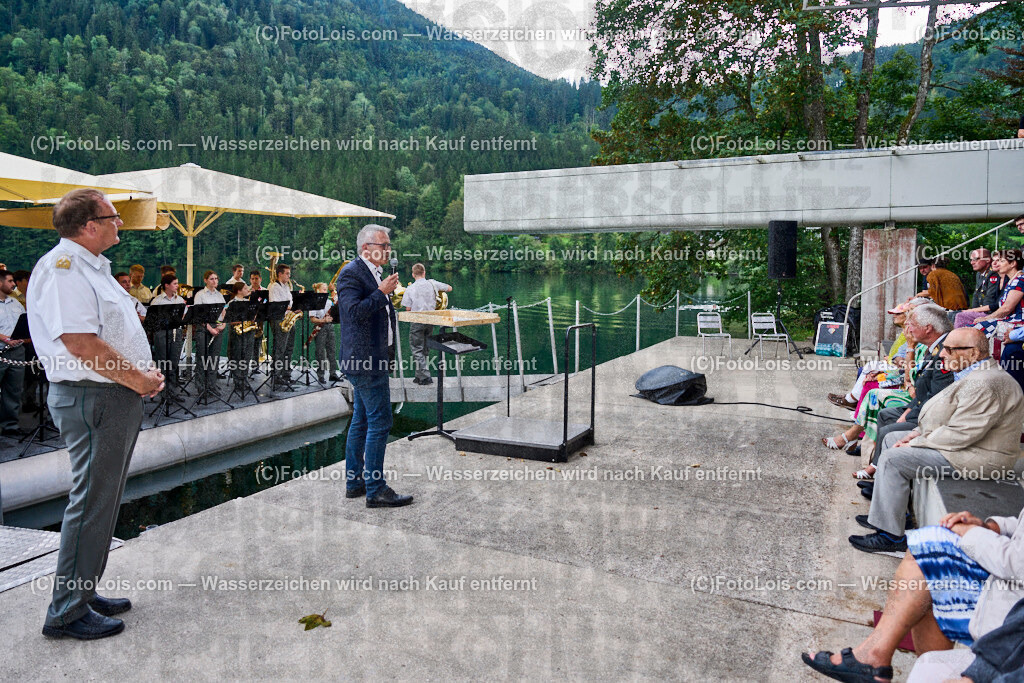 ALP1003_XXXX-Chopin-Festival_Ausklang | (C)FotoLois.com, Alois Spandl. XXXX. Chopin-Festival in der Kartause Gaming, musikalischer AUSKLANG auf der Seebühne Lunz mit dem Blasorchester der Miltärmusik Niederösterreich unter der Leitung von Oberst Adolf Obendrauf, So 18. August 2024.