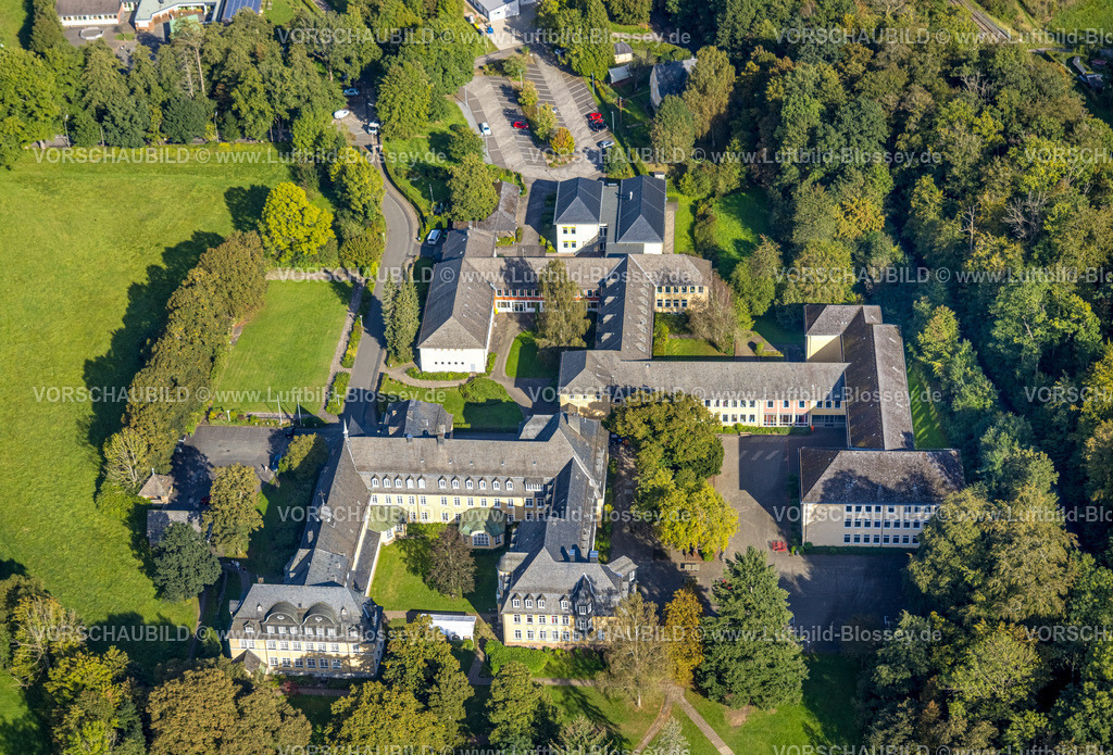 Hilchenbach230911274 | Luftbild, Stift Keppel Gymnasium, Allenbach, Hilchenbach, Siegerland, Nordrhein-Westfalen, Deutschland