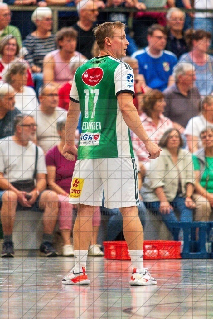 IHC 2026 - TSV Hannover-Burgdorf vs. Mors-Thy Håndbold | August Pedersen (TSV Hannover-Burgdorf #17); IHC 2026 - TSV Hannover-Burgdorf vs. Mors-Thy Håndbold am 07.08.26 in Sporthalle KGS, Schneverdingen - Realisiert mit Pictrs.com