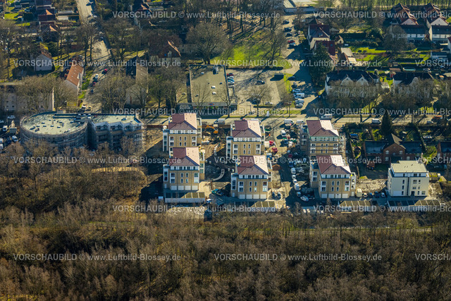 Luenen230203838 | Luftbild, Baustelle mit Neubau Wohnsiedlung Johanna-Scharsewinkel-Straße Ecke Preussenstraße, Horstmar, Lünen, Ruhrgebiet, Nordrhein-Westfalen, Deutschland