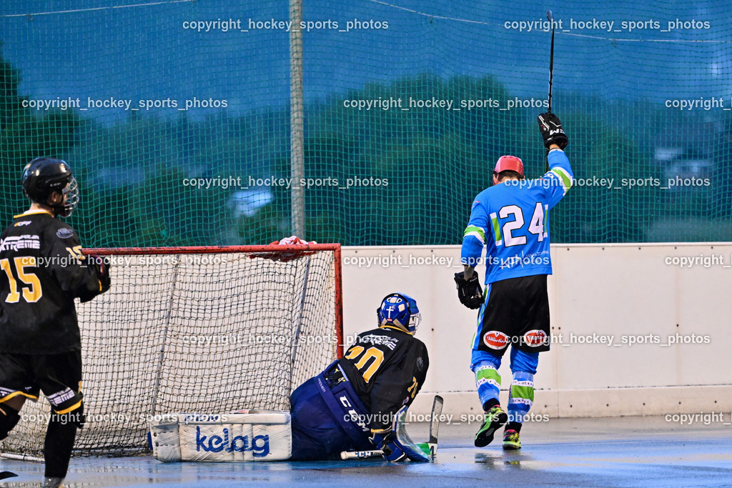VAS Ballhockey Villach vs. ASKÖ Villach Ballhockey | Jubel #24 Petrik Benjamin, #70 Moser Lukas, VAS Ballhockey Villach vs. ASKÖ Villach Ballhockey, VAS Ballhockey Villach vs. ASKÖ Villach Ballhockey am 28.05.2025 in Villach (Alpen Arena ), Austria, (Photo by Bernd Stefan)