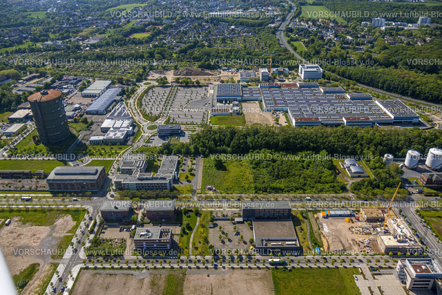 Dortmund230504210 | Luftbild, Technologiepark Gewerbegebiet Phoenix West, Gasometer, Wilopark, MST.factory, Konrad-Adenauer-Allee, Hörde, Dortmund, Ruhrgebiet, Nordrhein-Westfalen, Deutschland