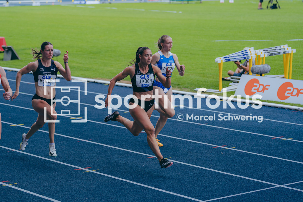 Deutsche Meisterschaften der Frauen und Männer 2026 | Jessica Koch, TSV Crailsheim,  100-Meter-Lauf, Vorlauf, Deutsche Meisterschaften der Frauen und Männer 2026, Lohrheidestadion Bochum-Wattenscheid, 25.07.2026. Foto: Marcel Schwering / sportimfokus - Realisiert mit Pictrs.com
