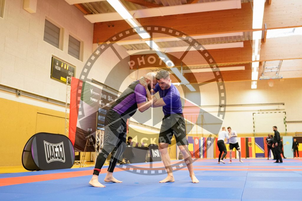 20240203PBB09910 | Fighters compete during the Brazilian Jiu-Jitsu Championship of the AJP Tour in Maintal by Frankfurt am Main, Germany, on February 2, 2024.