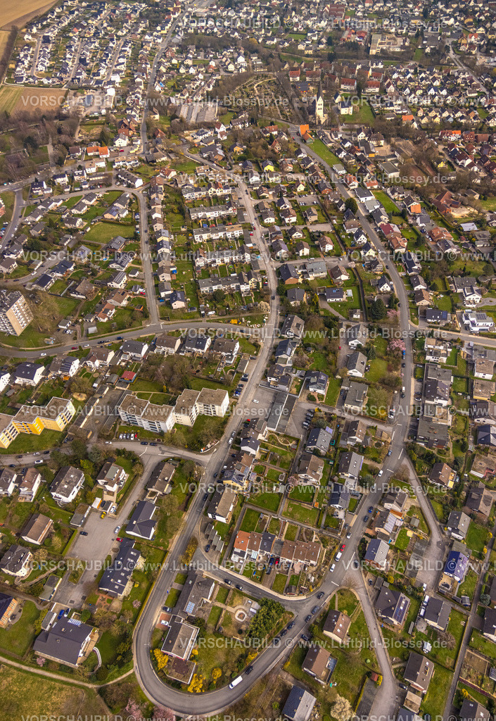 Wickede240307804 | Luftbild, Wohngebiet um die Antoniusstraße, Wickede/Ruhr, Nordrhein-Westfalen, Deutschland