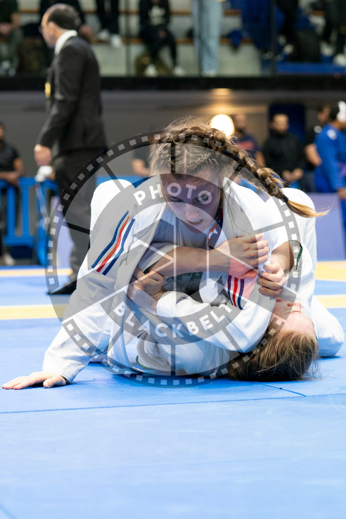 20240124PBB04502 | Fighters compete during the second day of the IBJJF European Championship in Paris, France, on January 24, 2024.