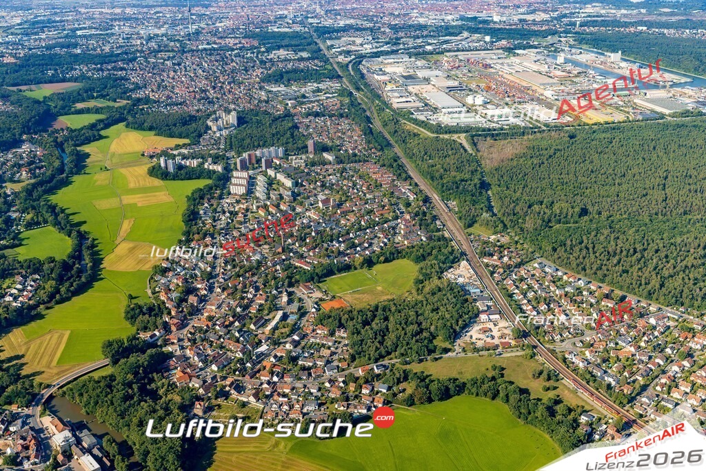 Klassische Luftaufnahme ohne Drohne zeigt:Reichelsdorf bei Nürnberg - Die Luftbildaufnahme wurde 2025 vom UL-Flugzeug heraus erstellt ( keine Drohne ) - Hochauflösende Luftaufnahme -Nicht vergleichbar mit Google Maps oder Satelittenbilder- Die Geschenkidee !Mit Lizenz und Bildrechte bestellbar