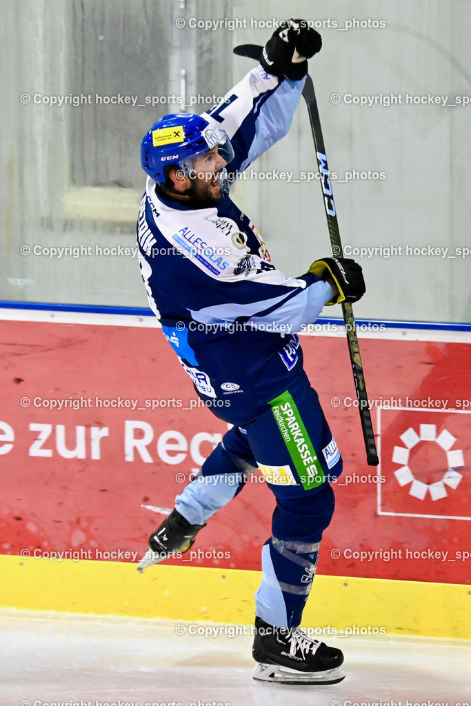 ESC Steindorf vs. MET PHOTOVOLTAIK HORNETS SPITTAL | Jubel #79 Petrik Benjamin ESC Steindorf, ESC Steindorf vs. MET PHOTOVOLTAIK HORNETS SPITTAL, ESC Steindorf vs. MET PHOTOVOLTAIK HORNETS SPITTAL am 26.10.2024 in Steindorf (Ossiachersee Halle), Austria, (Photo by Bernd Stefan)