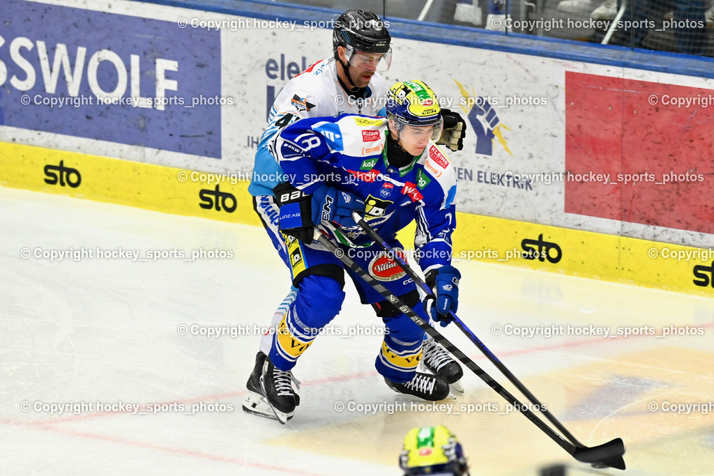 EC IDM WÄRMEPUMPEN VSV vs. Steinbach Black Wings Linz | #78 Felix Maxa EC VSV, #47 Logan Roe  Black Wings Linz, EC IDM WÄRMEPUMPEN VSV vs. Steinbach Black Wings Linz, EC IDM WÄRMEPUMPEN VSV vs. Steinbach Black Wings Linz am 04.03.2026 in Villach (Stadthalle Villach), Austria, (Photo by Bernd Stefan)