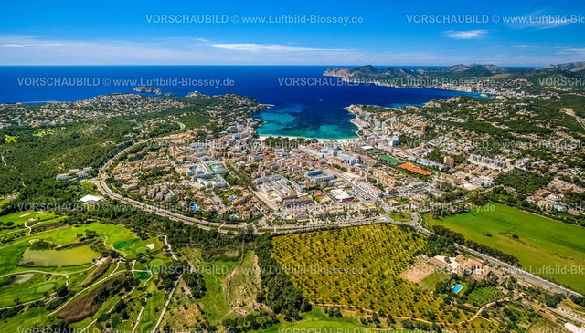 Mallorca230400287SantaPonsa | Luftbild, Ferienwohnanlage am Playa de Santa PonsaÂ , Balearen, Mallorca, Balearische Inseln, Spanien