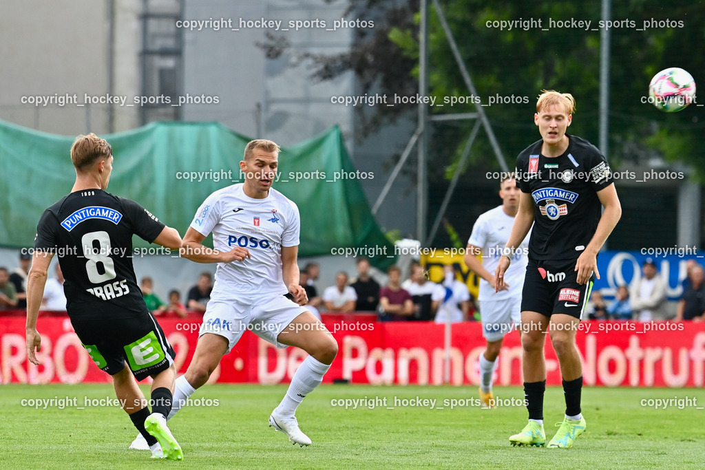 SAK vs. SK Sturm 22.7.2023 | #8 Alexander Prass, #14 Luka Gajic, #35 Niklas Geyrhofer