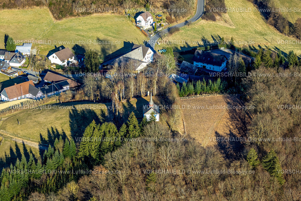 Lennestadt250309573Halberbracht | Luftbild, Kapelle Oedingerberg, Oedingen, Lennestadt, Sauerland, Nordrhein-Westfalen, Deutschland