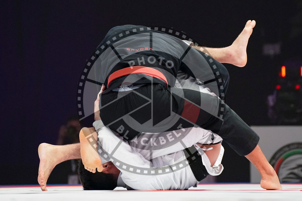 20231110PBB1681 | Fighters compete during the AJP World Professional Championship blackbelt finals in the Mubadala Arena in Abu Dhabi, Arab United Emirates, on November 10, 2023.