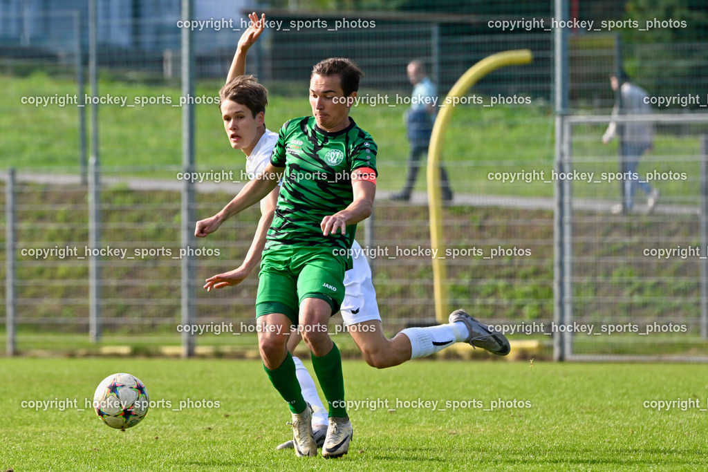SC Landskron vs. Rapid Lienz | #8 Philipp Gatti SC Landskron, #11 Krisztian Peter Csonka Rapid Lienz, SC Landskron vs. Rapid Lienz, SC Landskron vs. Rapid Lienz am 22.09.2024 in Villach (Sportanlage Landskron), Austria, (Photo by Bernd Stefan)