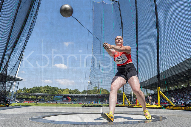 Deutsche Leichtathletik-Meisterschaften; Bochum-Wattenscheid, 25.07.2026 | Michelle Wilms (TSV Bayer o4 Leverkusen), Hammerwurf; Deutsche Leichtathletik-Meisterschaften am 25.07.2026 im Lorheide-Stadion, Bochum-Wattenscheid (Nordrhein-Westfalen).