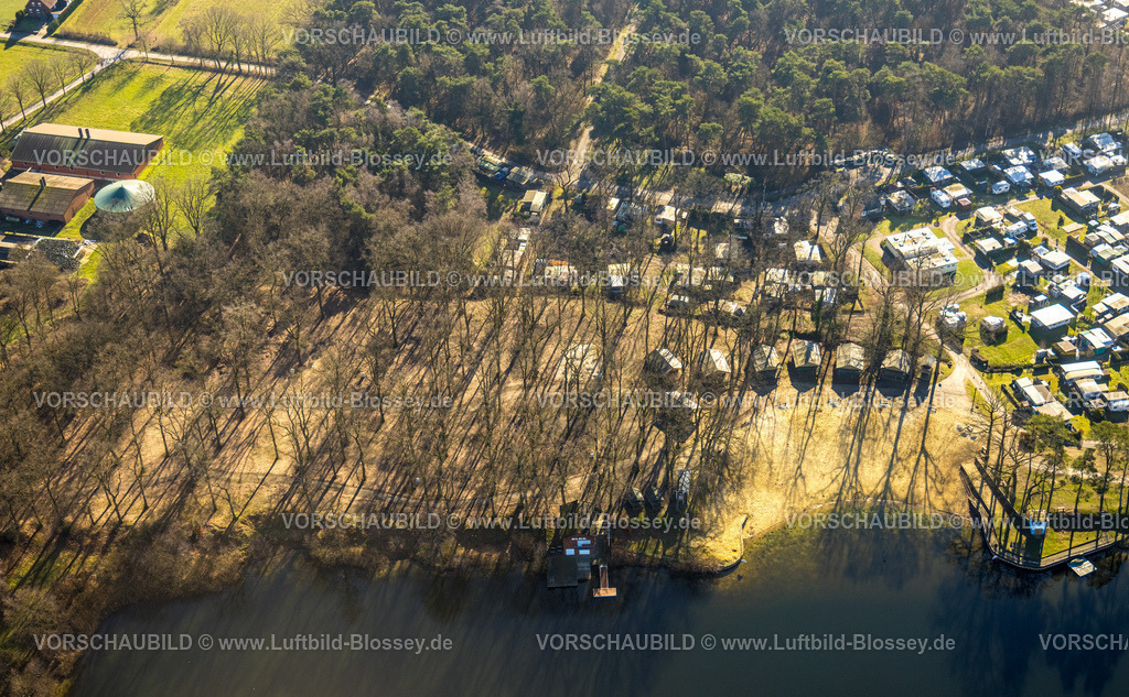Selm230205796 | Luftbild, Waldstück am Campingplatz Ternscher Seepark, Ternsche, Selm, Münsterland, Nordrhein-Westfalen, Deutschland