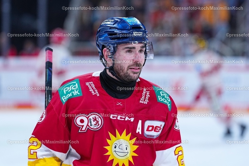 xYDRx20022601047 | 20.02.2026, xydrx, Eishockey, DEL2, Düsseldorfer EG - EV Landshut, PSD Bank Dome Düsseldorf: Erik Brandford (Düsseldorfer EG #22)   Photo: xYannisxDreimannxPressefotoKochx