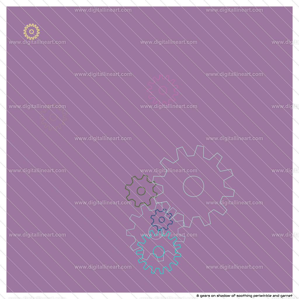 8-gears-shadow-of-soothing-periwinkle-and-garnet | digitallineart - Realisiert mit Pictrs.com
