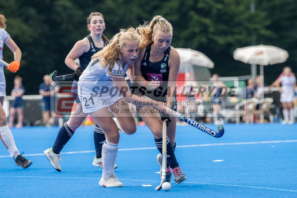 SFE_20230709_0069 | EuroHockey EM U18 Girls Belgium vs Ireland am 09.07.2023 in Krefeld (Gerd-Wellen-Hockeyanlage), Photo: Stephan Fehrmann 2023 (Sports-Gallery)
