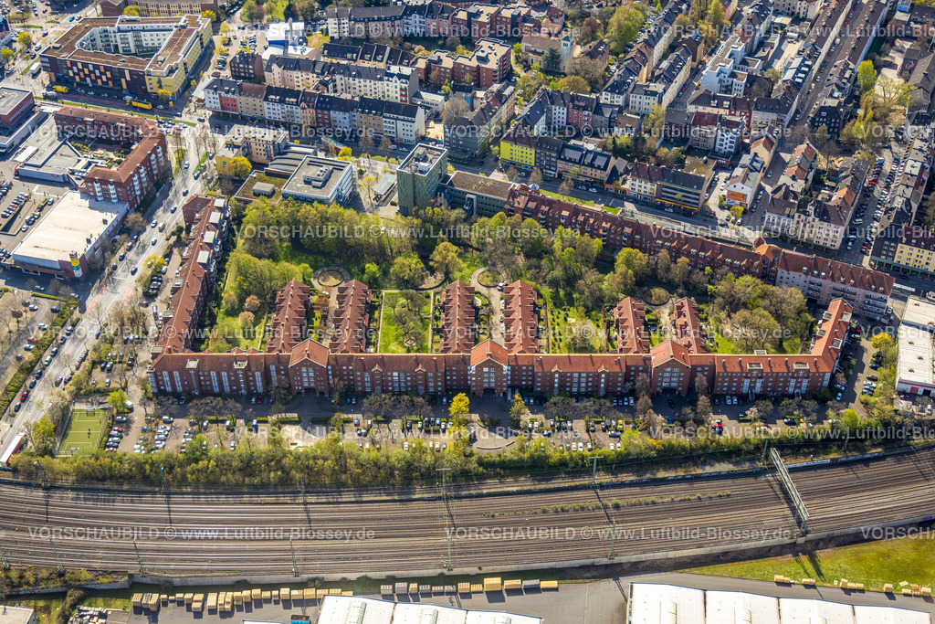 Dortmund220400624 | Luftbild, Wohnsquartier Heinrich-Wenke-Straße, Dorstfelder Brücke, Dortmund, Ruhrgebiet, Nordrhein-Westfalen, Deutschland