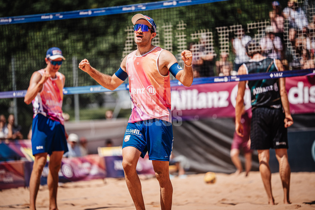 Beachvolleyball | Männer | Allianz German Beach Tour 2025 | Tourstop München | 13.07.2025 | Tilo Rietschel jubelt