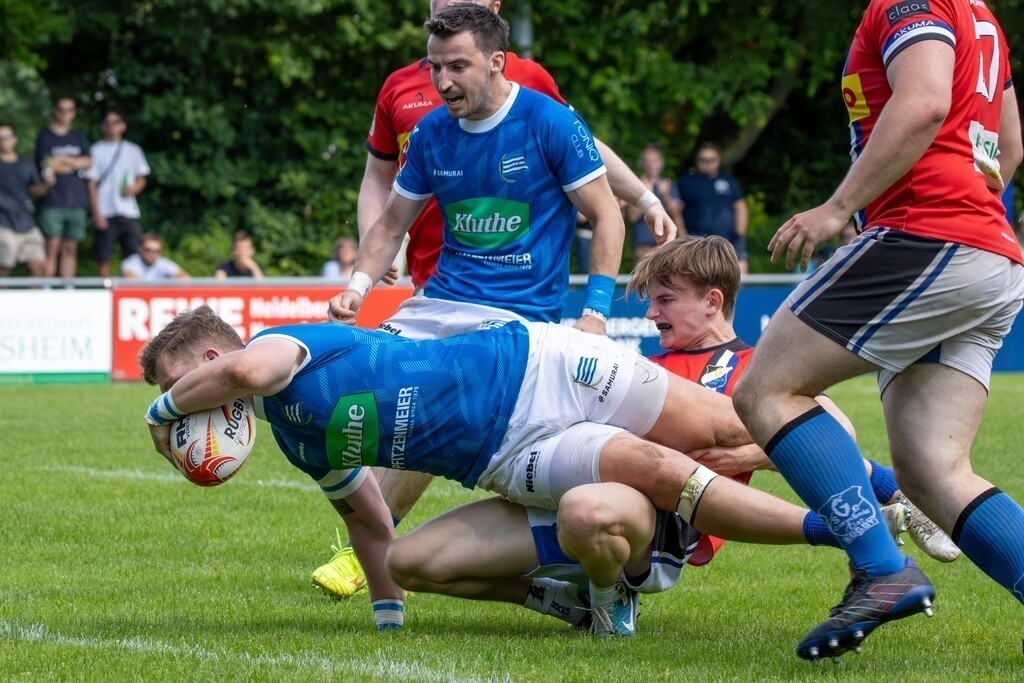 Heidelberg, 25.05.2024, Rugby 1. Bundesliga, Saison 2023/24, Viertelfinale: SC Neuenheim gegen Germania List (82:0) | Heidelberg, 25.05.2024, Rugby 1. Bundesliga, Saison 2023/24, Viertelfinale: SC Neuenheim gegen Germania List (82:0) - Realisiert mit Pictrs.com