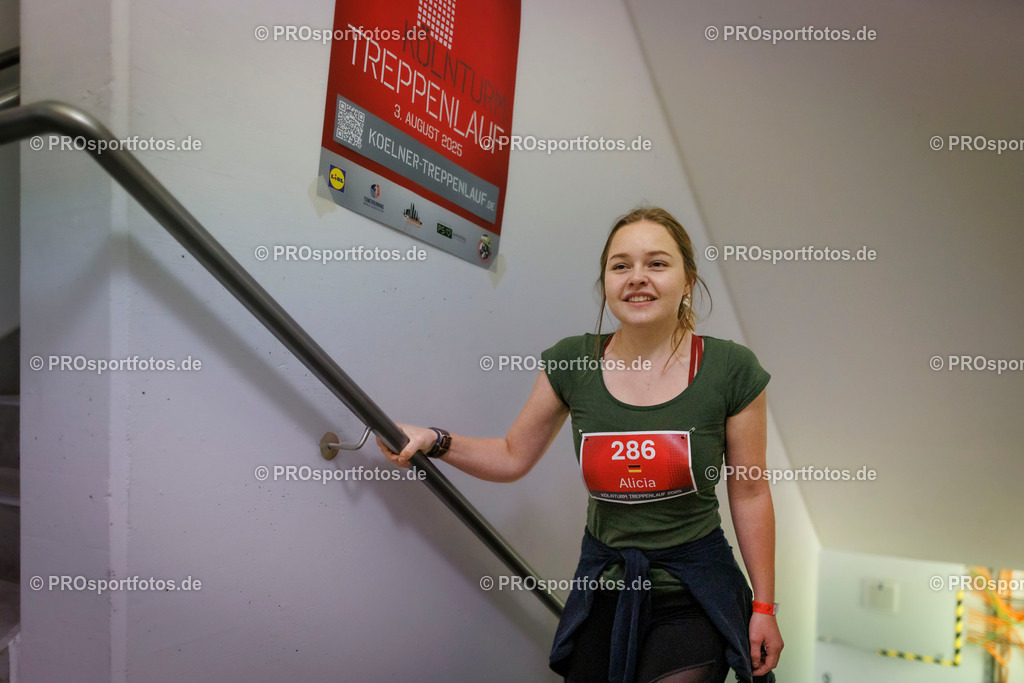 KölnTurm Treppenlauf; Köln, 03.08.2025 | Impressionen vom KölnTurm Treppenlauf am 03.08.2025 in Köln (Nordrhein-Westfalen). 