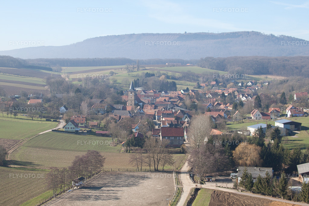 Luftbild: Ortsansicht in Bremmelbach im Bundesland Bas-Rhin in Frankreich. Foto: IMG_37386.jpg vom 07.02.2011 durch Werner Riehm/FLY-FOTO.de