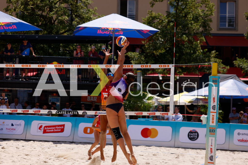 Obi BeachTour 2026 - Basel | BASEL, SWITZERLAND - JULY 18: JASMINE WANDELER (SUI) during the Obi BeachTour 2026 match between CSONTOS / DEECKE (SUI) and WANDELER / STOLZ (SUI) at Barfüsserplatz on July 18, 2026 in Basel, Switzerland. - Realisiert mit Pictrs.com