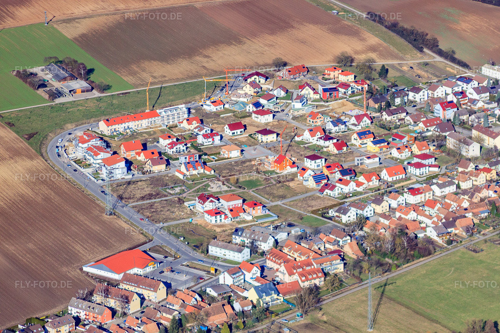 Luftbild: Neubaugebiet Höhenweg in Kandel im Bundesland Rheinland-Pfalz in Deutschland. Foto: IMG_37518.jpg vom 07.02.2011 durch Werner Riehm/FLY-FOTO.de