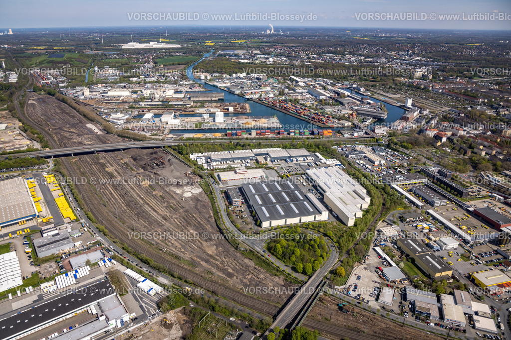 Dortmund230401616 | Luftbild, Hafengebiet in der Nordstadt, Gleisanlagen Westfaliastraße, Hafen, Dortmund, Ruhrgebiet, Nordrhein-Westfalen, Deutschland